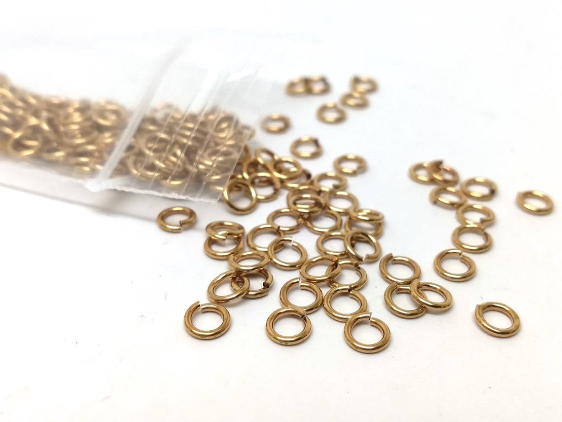 J306 200 pcs Brass Jump Lock 6mm 18 Gauge Beadsmith Anti
