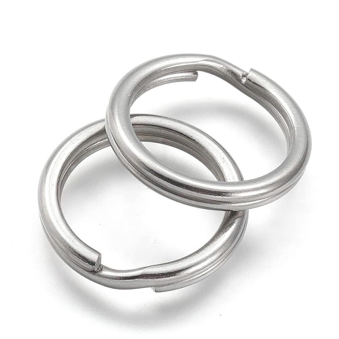 J013 - 10 pcs. 304 Stainless Steel Split Rings Key Rings - 20mm (0.79 Stainless Steel Split Rings For Jewelry
